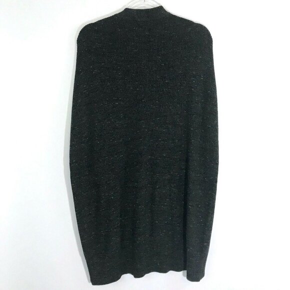 NIC + ZOE Cape Cardigan Women M/L Black Green Knit Poncho - Picture 4 of 7
